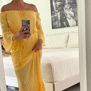 Bright yellow flowy dress - xs